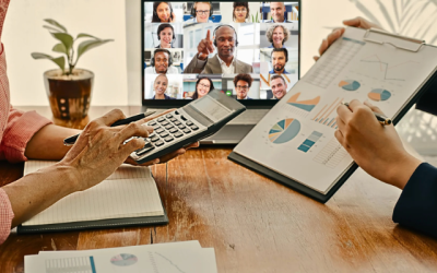 Senior financial analysts at A M Global providing Virtual CFO Services and reviewing cash flow forecasts.